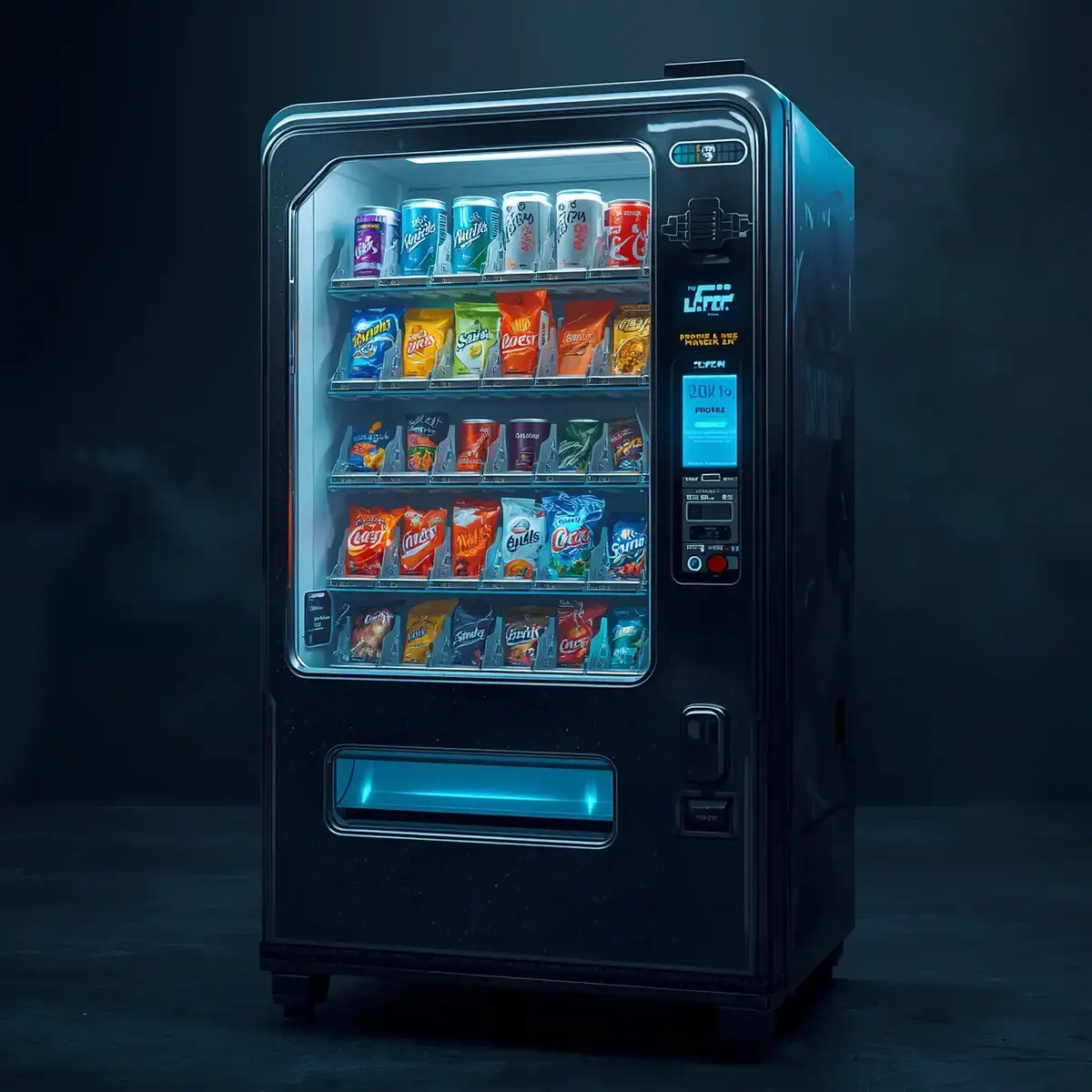 Modern snack and drink vending machine